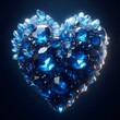 In the realm of imagination, a heart emerges, sculpted from the brilliance of rare blue diamonds, cradled within the embrace of platinum. This 3D masterpiece is a symphony of sophistication, where the