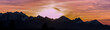 Berge Panorama mit Sonnenuntergang