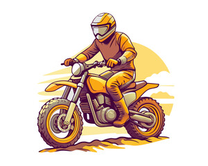 Canvas Print - motorcross t shirt design illustration vector