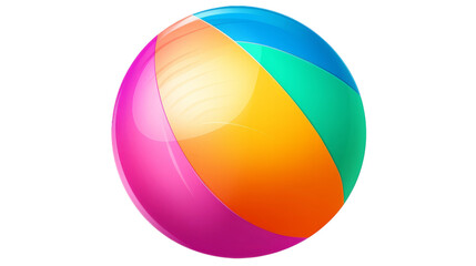 Wall Mural - Beach Ball. Isolated on a white background png like