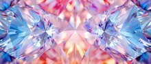 A Geometric Pink Diamond Pattern Background, Featuring Both Clear And Colored Diamonds In A Harmonious, Symmetric Design.