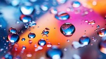 Abstract Fragments Resembling Summer Water Drops And Droplets
