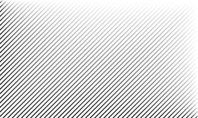 Poster - abstract repeatable diagonal black white gradient line pattern art.