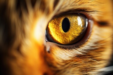 Wall Mural - Macro Amber Cat Eye