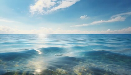 Wall Mural - clear blue sea water seascape abstract background