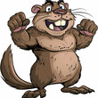 Gopher in cartoon mascot 