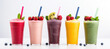 ©  Mohammad Xte - Four healthy fresh fruit and vegetable smoothies isolated on white background