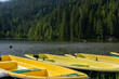 © Alexandr Macovethi - Yellow boats on a mountain lake near the forest