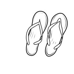 Sticker - Hand Drawn Sandals Doodle 