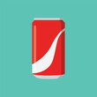 © Paolo - single one modern clean simple flat design opened cold cola can drinks icon or symbol illustration for summer cool & tasty soft drinks new beverage products