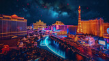 Fototapeta Las - Glittering Vegas Nights
