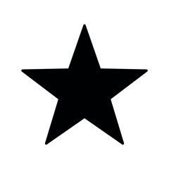 star icon, black symbol, star vector sign