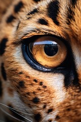 Canvas Print - A close-up view of a leopard's eye. This image can be used for various purposes, such as wildlife conservation campaigns or animal-themed designs