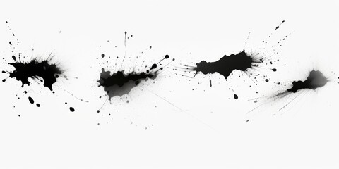 Poster - A captivating black and white photograph showcasing ink splatters. Perfect for adding a touch of artistic flair to any project or design