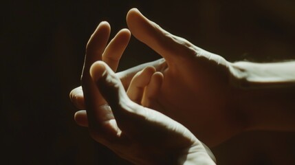 Poster - Close up of a person's hands holding an object. Versatile image suitable for various contexts