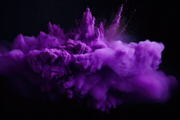 Poster - A purple cloud of smoke suspended in the air. Suitable for various uses