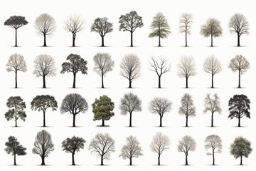 Aufkleber - A group of trees standing in the grass. Suitable for nature and landscape themes