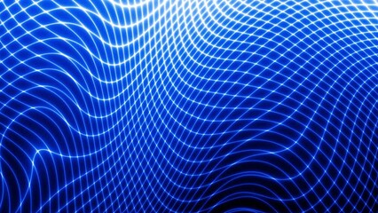 Aufkleber - Technology digital wave background concept. Beautiful motion waving neon lines. Cyber or technology background.