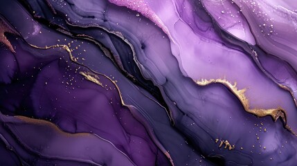 Wall Mural - Abstract artistic dark alcohol ink colourful background. Marble liquid texture banner