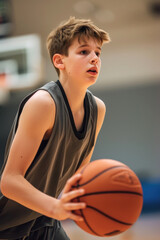 Poster - Basketball player teenage boy