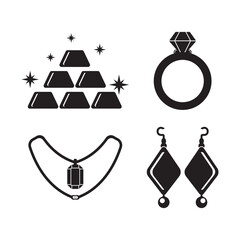 Sticker - Jewelry logo icon,design vector illustration template