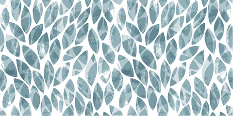 Wall Mural - Watercolor leaves seamless vector pattern. foliage tea leaves background, textured jungle print