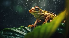 Frog On A Leaf .ultra Hd.ai Generative