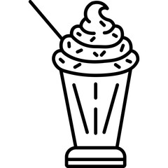 Wall Mural - Milkshake Icon