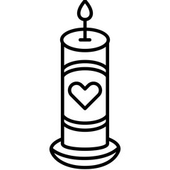 Canvas Print - Candle Icon