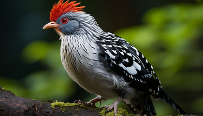 Poster - A colorful bird perches on a branch in the forest generated by AI