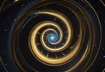 Wall Mural - abstract space background with golden spiral. astrology and astronomy illustration. golden ratio. ge