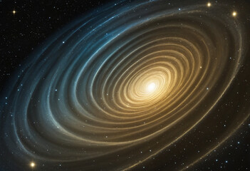 Wall Mural - abstract space background with golden spiral. astrology and astronomy illustration. golden ratio. ge