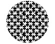 Puzzle rund in weiß und schwarz,
Vektor Illustration
