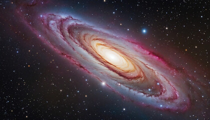 Wall Mural - celestial astral patterns. distant galactic nebula texture with vibrant and warming colors. abstract