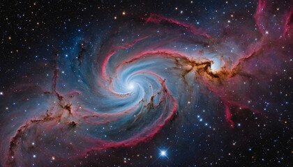 Wall Mural - cosmic galactic nebula texture. vibrant colors and swirling patterns. distant nebulaic texture. abst