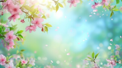 Wall Mural - Spring background with copy space