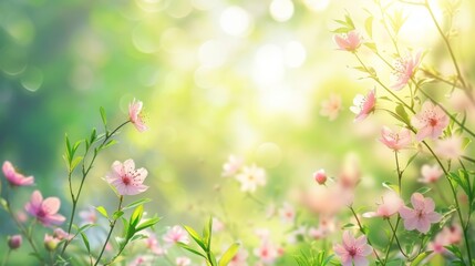 Wall Mural - Spring background with copy space