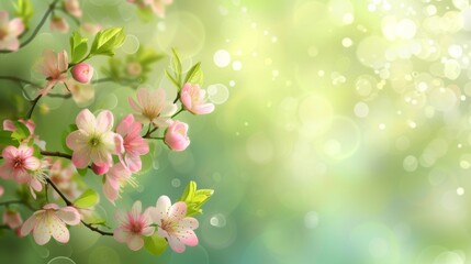 Wall Mural - Spring background with copy space