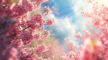Wall Mural - Spring background with copy space