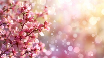 Wall Mural - Spring background with copy space