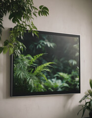 Wall Mural - green space with plants and leaves