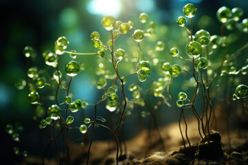 Poster - the digital vine of banking innovation twists and turns, creating a network of possibilities that re