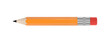 © MP - Short orange pencil. Isolated. 3d illustration.