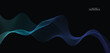 © Cody - Vector wavy lines pattern smooth curve flowing dynamic blue green gradient light isolated on black background for concept of technology, digital, communication, science, music.
