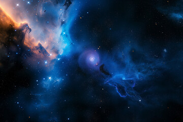 Wall Mural - Nebula and galaxies in space. Abstract cosmos background