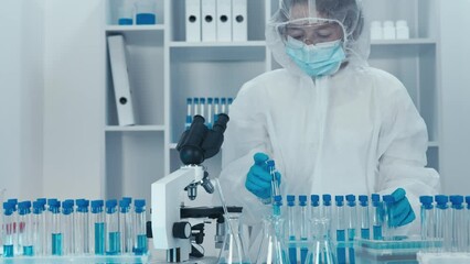 Aufkleber - Doctors and researchers present discoveries in field of oncology and highly effective treatments. Scientist researches technologies that allow implants to be used to improve life and restore health.
