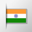 Vector Rectangular India Flag Background