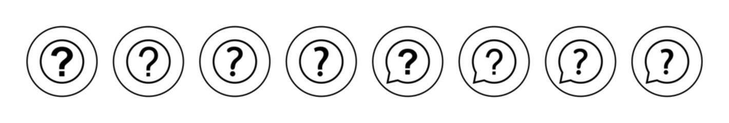 Wall Mural - Question icon vector. question mark sign and symbol