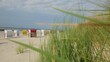 Beach holidays on the North Sea of Germany.Beach box on the sea coast.beach baskets in German seaside resorts.Fer Island. North Sea. Frisian Islands of Germany.4k footage