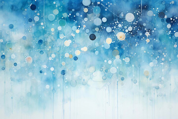 Wall Mural - Beautiful blue watercolor background material, Generative AI